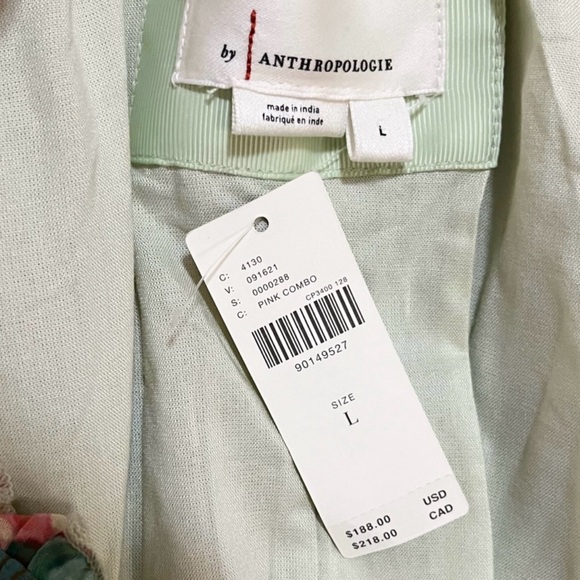 BNWT. Anthropologie Printed Chiffon Midi Dress. - Picture 7 of 8